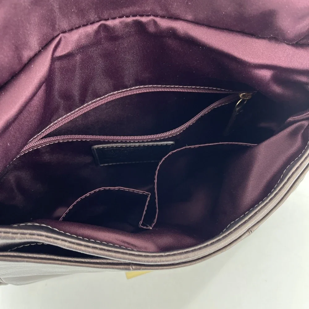 Coach Y2K Kristin Leather Hobo Shoulder‎ Flap Bag Metallic Bronze 18809 Hang Tag